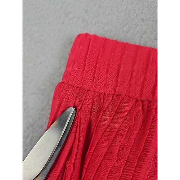 Zara Women's Small Pink Pants Pleated Ruffled Flare Elastic Waistband BOHO - Picture 11 of 12